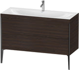 DURAVIT XViu c-bonded Waschtischunterbauset 1200 mm, 2 Auszüge, Nussbaum/Schwarz matt