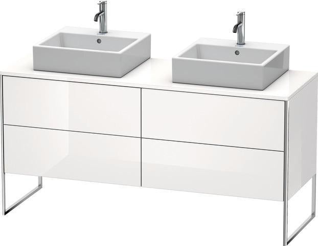 Duravit XSquare Waschtischunterbau 1600 mm mit Fußgestell und Höhenausgleich in s-matt
