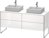 Duravit XSquare Waschtischunterbau 1600 mm mit Fußgestell und Höhenausgleich in s-matt
