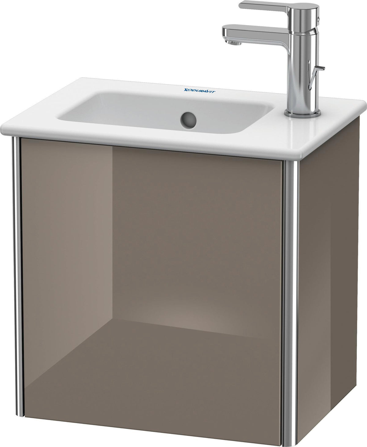 Duravit Waschtischunterbau XSquare, 1 Tür rechts, 400x410x289 mm, Flannel Grey Hochglanz