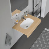 Duravit Einbauwaschtisch D-Code 495 mm, Unterbau, mit Überlauf, ohne Hahnloch, weiß