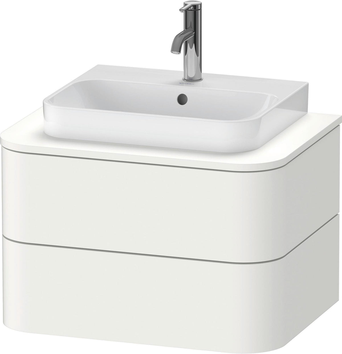 DURAVIT Happy D.2 Konsolenwaschtischunterbau wandhängend 650 mm, 2 Schubkästen, weiß Hochglanz