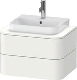 DURAVIT Happy D.2 Konsolenwaschtischunterbau wandhängend 650 mm, 2 Schubkästen, weiß Hochglanz
