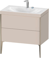 DURAVIT XViu c-bonded Waschtischset 800 mm bodenstehend mit 2 Auszügen und Tip-on Technik
