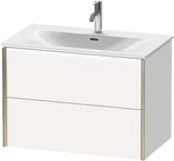 Duravit XViu Waschtischunterbau wandhängend 810 mm, 2 Schubkästen, champagner matt/weiß matt