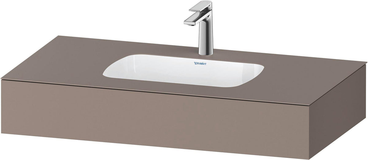 DURAVIT Qatego Einbauwaschtisch mit Konsole 800x550mm Weiß Hochglanz – Studio F. A. Porsche