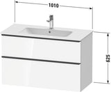 DURAVIT D-Neo Waschtischunterbau 1010 mm Eiche Schwarz mit Bronze Griff
