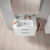 DURAVIT D-Code Halbhochschrank 400 mm, rechts, Basalt Matt, 1 Tür, Glasböden