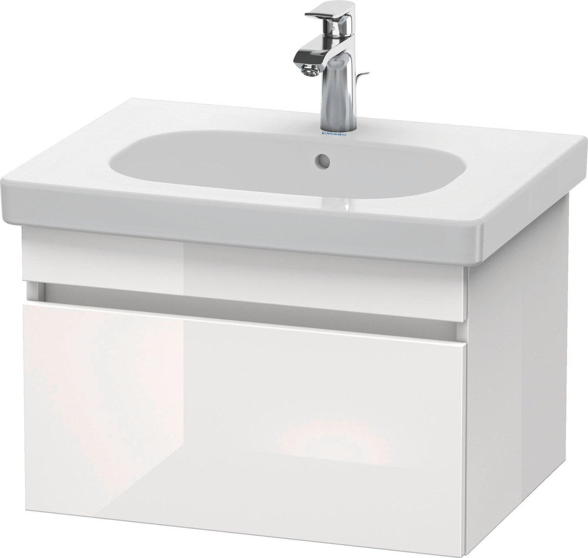 DURAVIT DuraStyle Waschtischunterbau 600 mm Eiche Terra/Weiß Matt mit 1 Auszug