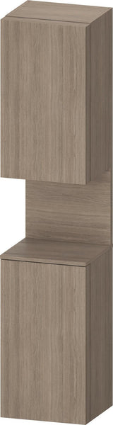 DURAVIT Qatego Hochschrank 400x360x1760 mm Eiche Terra Matt mit 2 Türen und Tip-on Technik