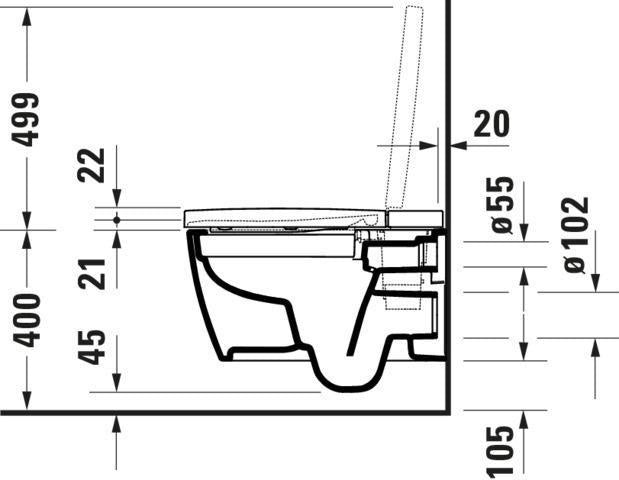 DURAVIT SensoWash Starck f Kompakt-Dusch-WC mit Sitzheizung, Warmluftfön und HygieneGlaze