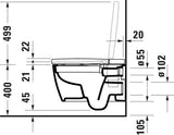 DURAVIT SensoWash Starck f Kompakt-Dusch-WC mit Sitzheizung, Warmluftfön und HygieneGlaze