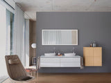 Duravit L-Cube Konsole variabel – 2 Ausschnitte, 550 mm Tiefe, Weiß Matt