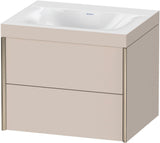 Duravit XViu Waschtischunterbau 600 mm, 2 Schubkästen, champagner matt/basalt matt