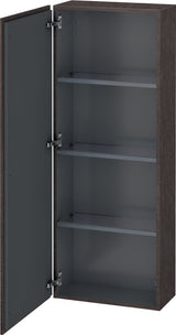 Duravit L-Cube Halbhochschrank 500 mm, 1 Tür links, betongrau matt, wandhängend, Soft-Close