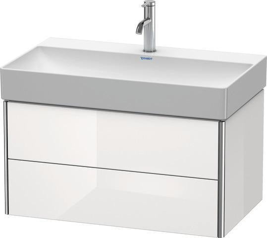 Duravit XSquare Waschtischunterbau 784 mm, 2 Schubkästen, s-matt, Ahorn Mi.