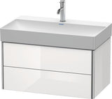 Duravit XSquare Waschtischunterbau 784 mm, 2 Schubkästen, s-matt, Ahorn Mi.