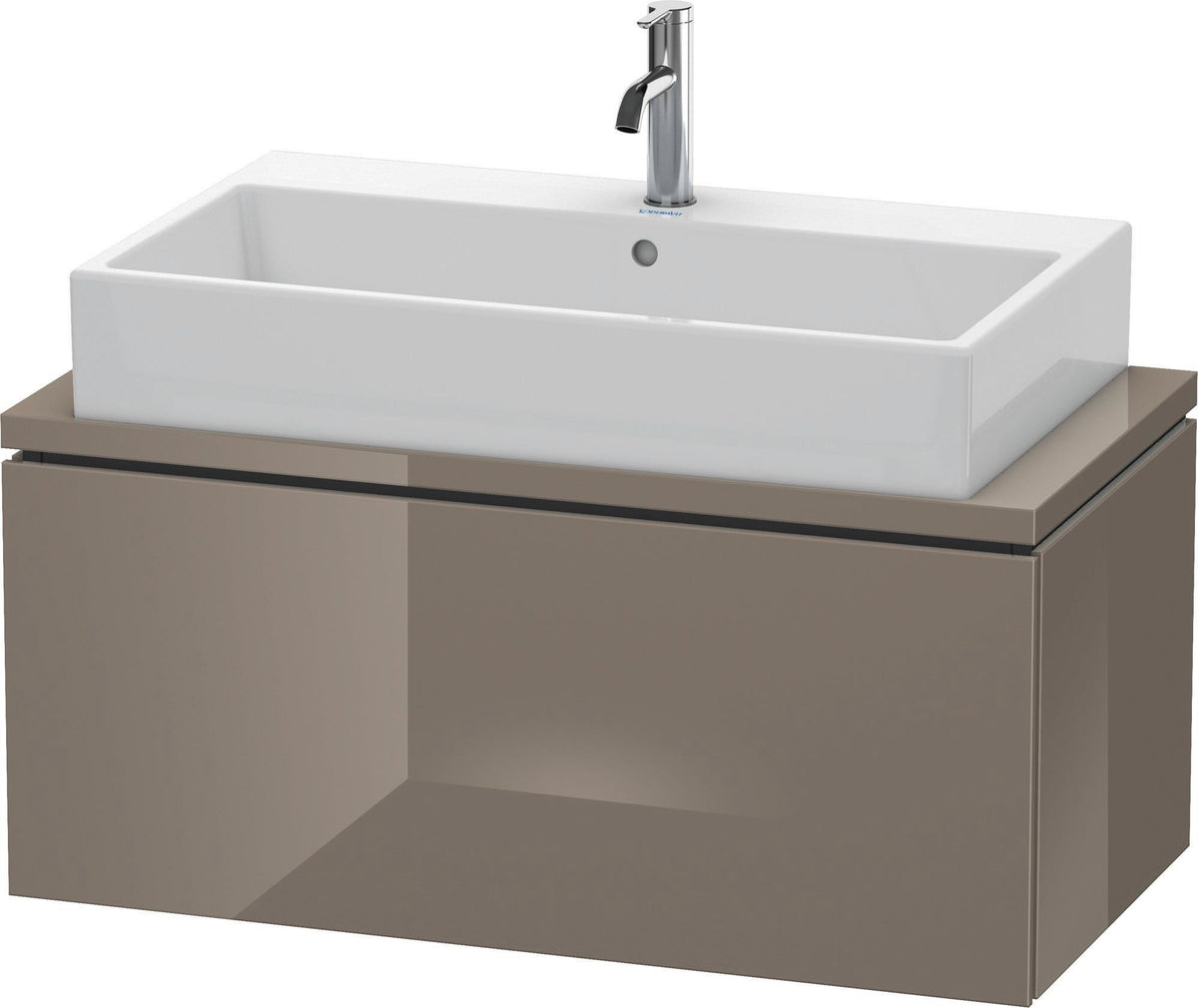 DURAVIT L-Cube Konsolenwaschtischunterbau 920 mm betongrau matt mit 1 Auszug und Tip-on-Technik