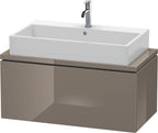 flannel grey hochglanz / Mitteldichte Faserplatte (MDF) / 1 Auszug