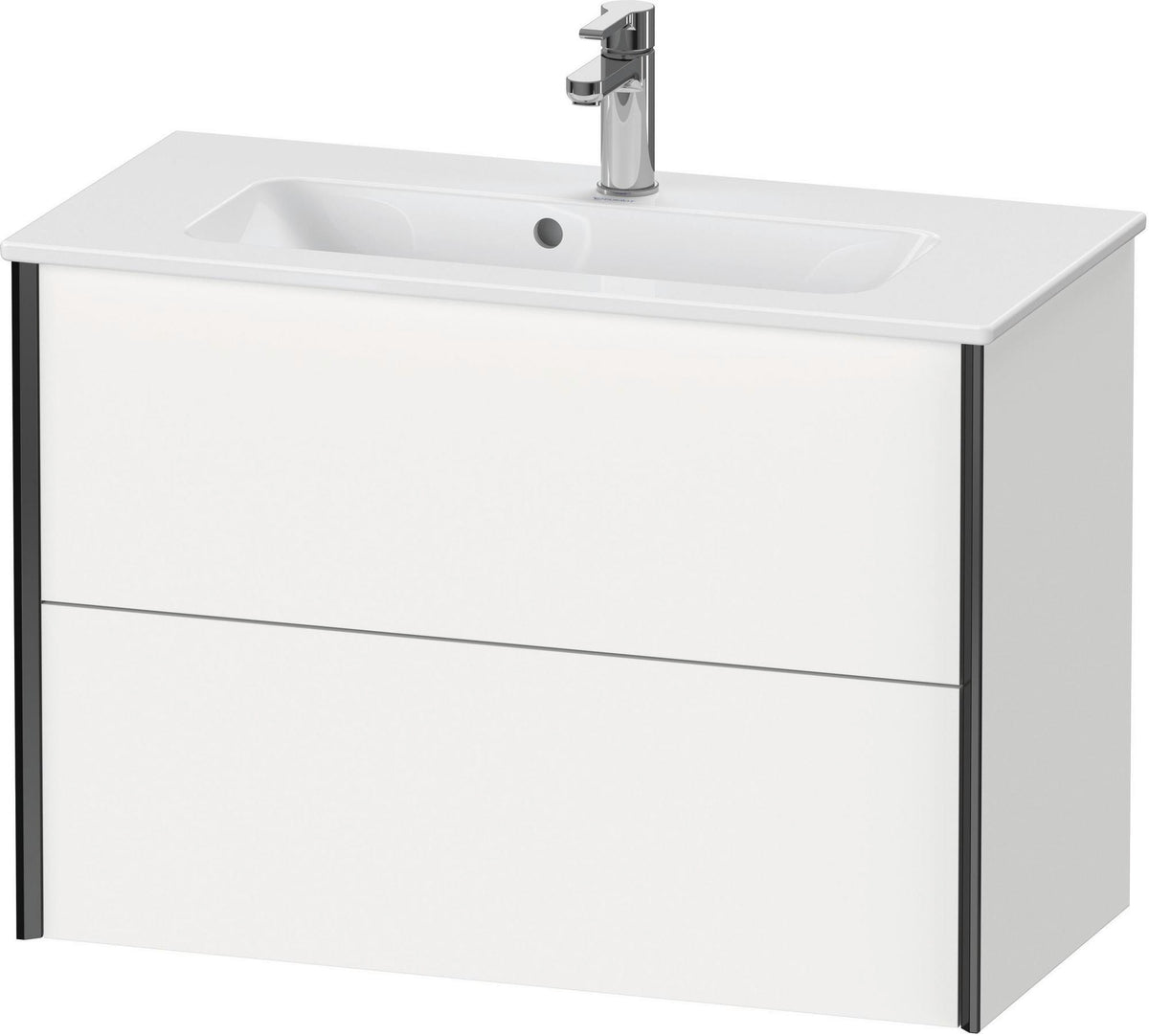 DURAVIT XViu Waschtischunterbau wandhängend 810 mm, 2 Schubladen, champagner matt/weiß matt