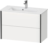 DURAVIT XViu Waschtischunterbau wandhängend 810 mm, 2 Schubladen, champagner matt/weiß matt