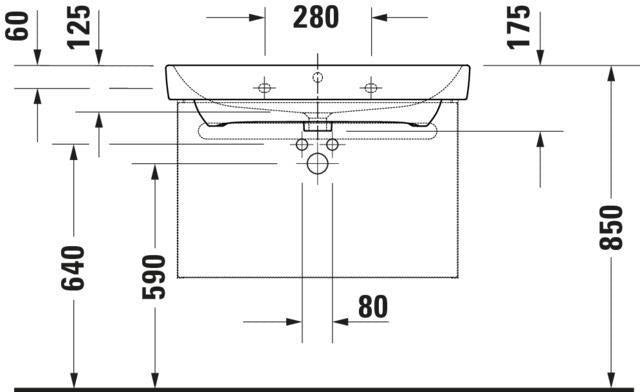 Duravit No.1 Waschtischunterbau 740 mm wandhängend mit 1 Auszug und Soft-Close in Weiß Matt