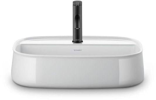 DURAVIT Zencha Aufsatzbecken 550 mm Weiß – mit Hahnlochbank, ohne Überlauf