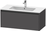 Duravit Ketho.2 Waschtischunterbau 1010 mm betongrau matt – wandhängend, 1 Auszug, Soft-Close