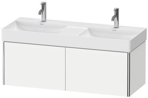 Duravit XSQUARE Waschtischunterbau 1184 mm, 2 Auszüge, weiß matt – für DuraSquare