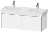 Duravit XSQUARE Waschtischunterbau 1184 mm, 2 Auszüge, weiß matt – für DuraSquare