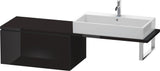 DURAVIT L-Cube Unterschrank für Konsole 820 mm, 1 Auszug, Weiß Matt, Tip-on