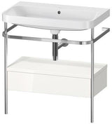 Duravit Waschtischset Happy D.2 Plus 775x490mm Taupe Supermatt – Einrichtungssystem Nussbaum Mitte