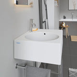 DURAVIT Design Classics Wandwaschtisch 615 mm, Becken links, mit Überlauf, weiß
