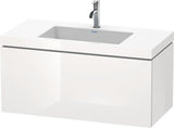 DURAVIT L-Cube Waschtischset 1000x480mm mit Vero Air Möbelwaschtisch, 1 Hahnloch, s-matt