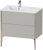 betongrau matt / Spanplatte / Ausz.champagner