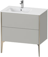 Duravit XViu Waschtischunterbau bodenstehend 810 mm mit 2 Auszügen, weiß matt, Tip-On Technik