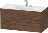 DURAVIT XViu Waschtischunterbauset c-bonded 1000 mm Nussbaum Champagner matt 2 Schubkästen