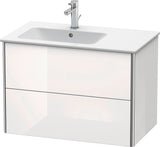 Duravit XSquare Waschtischunterbau 810 mm betongrau matt mit 2 Schubkästen und Tip-On-Technik