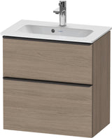 DURAVIT D-Neo Waschtischunterbau 610 mm Eiche Terra Matt – Wandhängend mit Soft-Close