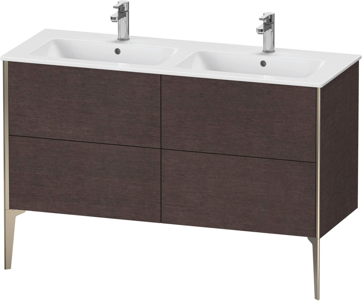 DURAVIT XViu Waschtischunterbau bodenstehend 1280 mm, 4 Auszüge, weiß matt – Tip-On