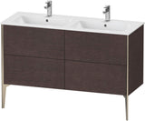 DURAVIT XViu Waschtischunterbau bodenstehend 1280 mm, 4 Auszüge, weiß matt – Tip-On
