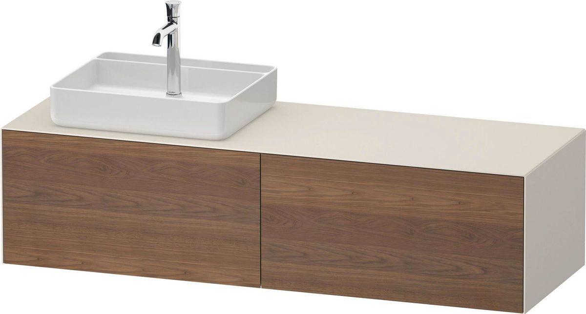 DURAVIT White Tulip Konsolen-Waschtischunterbau 1600 mm wandhängend, 2 Auszüge, weiß seidenmatt