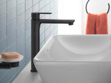 Duravit D-Code Einhebel-Waschtischmischer XL 180 mm, ohne Zugstange, FreshStart, MinusFlow, Schwarz Matt