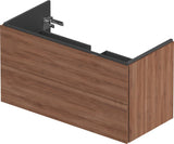 Duravit L-Cube Waschtischunterbau 1020 mm taupe matt – wandhängend, 2 Schubkästen, Tip-On