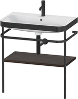 DURAVIT Happy D.2 c-bonded Waschtischset 850x775x490 mm, Nussbaum gebürstet, bodenstehend