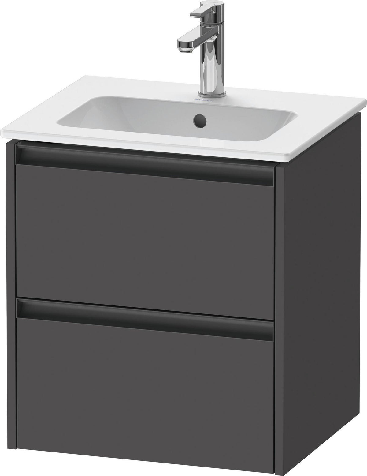 Duravit Ketho.2 Waschtischunterbau wandhängend 510 mm mit 2 Schubkästen, Betongrau Matt
