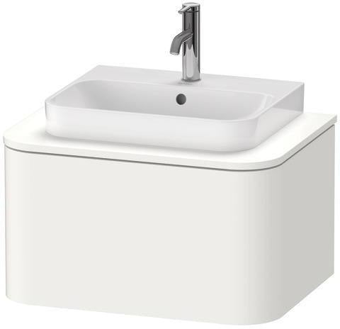 Duravit Waschtischunterbau Happy D.2 Plus 650 mm taupe supermatt mit Tip-On-Technik