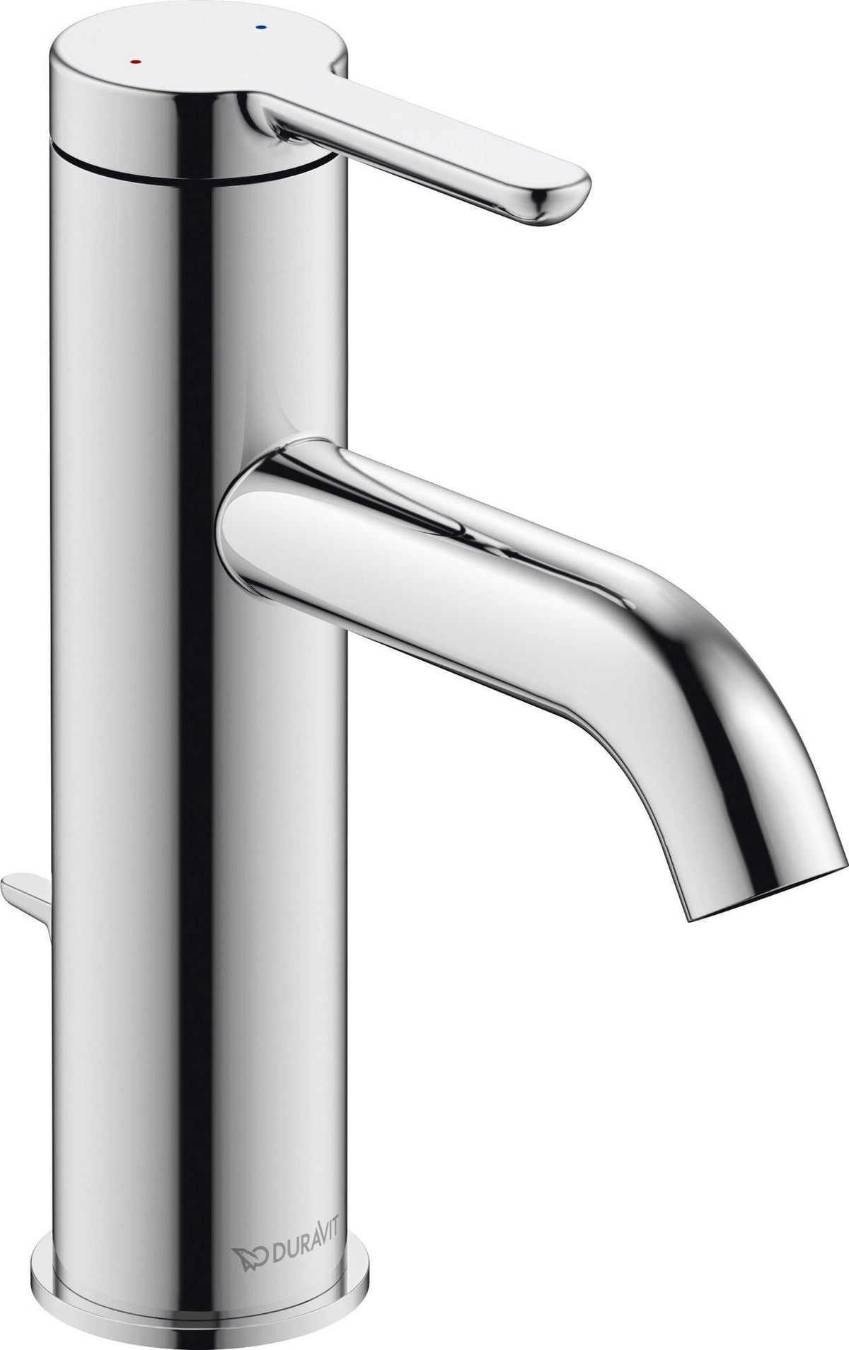 Duravit C.1 Einhebel-Waschtischmischer M mit Zugstange, Schwarz Matt