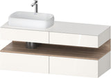 DURAVIT Qatego Studio F. A. Porsche Konsolenwaschtischunterbau 1400 mm Weiß Matt mit LED-Nischenbeleuchtung