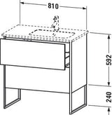 Duravit XSquare Waschtischunterbau 810x832x478 mm mit 2 Auszügen in seidenmattem Esche-Ahorn